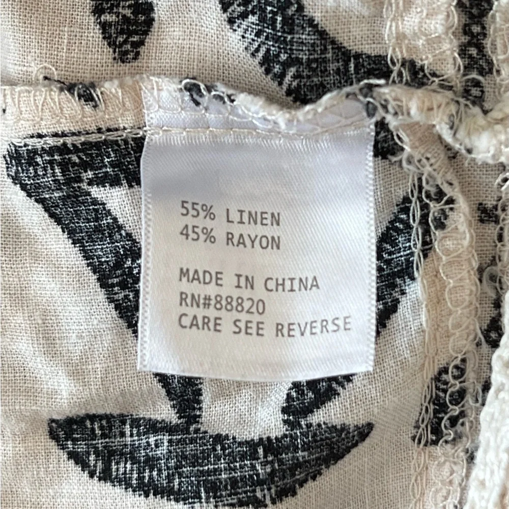 Christian Siriano Women's NY Boho Blouse -Black & White-Size Large - Picture 6 of 7